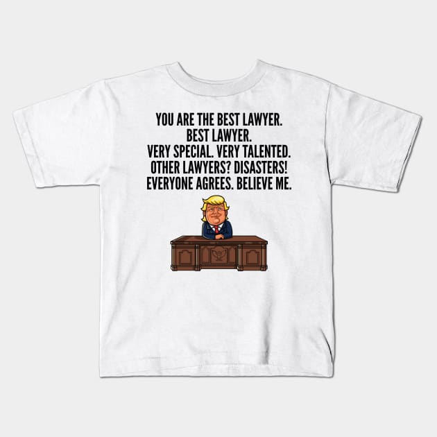 great lawyer trump Kids T-Shirt by IndigoPine